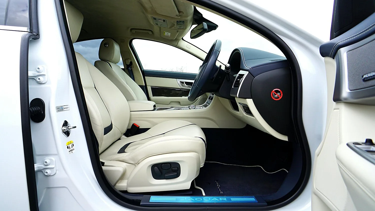 Detailed interior of a Jaguar at Triple B's Car Wash in Sebring, FL